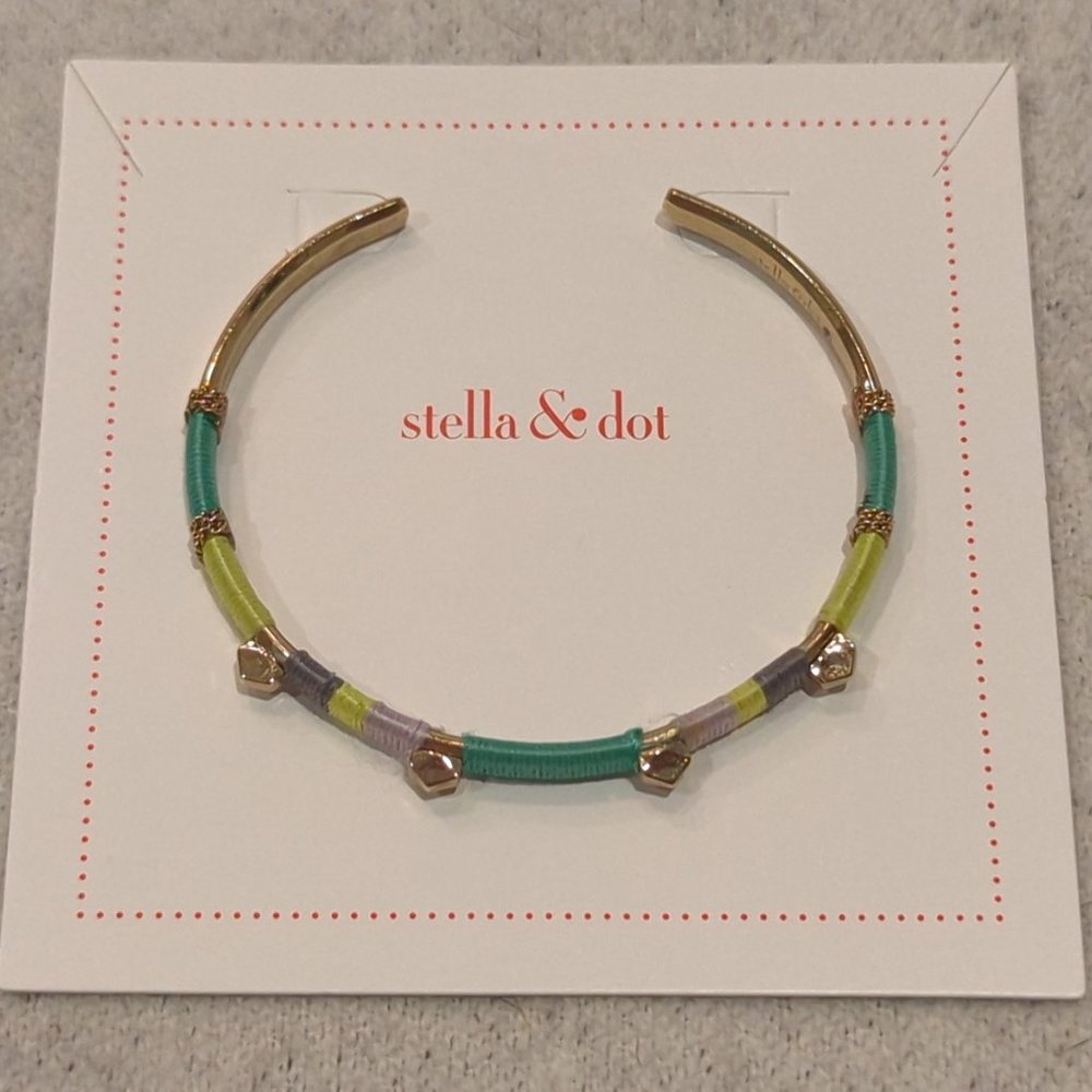 Stella and Dot Colorblock cuff Citron